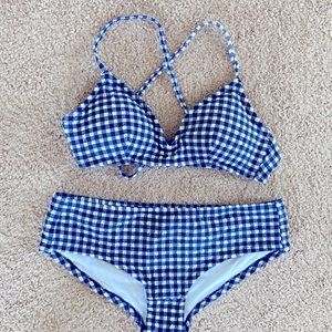 J Crew Gingham Bikini Set